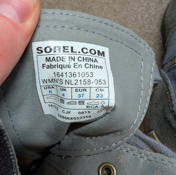 SOREL (Size 6) Major Carly Ankle Boots Suede Lace Up Zipper - Picture 6 of 8